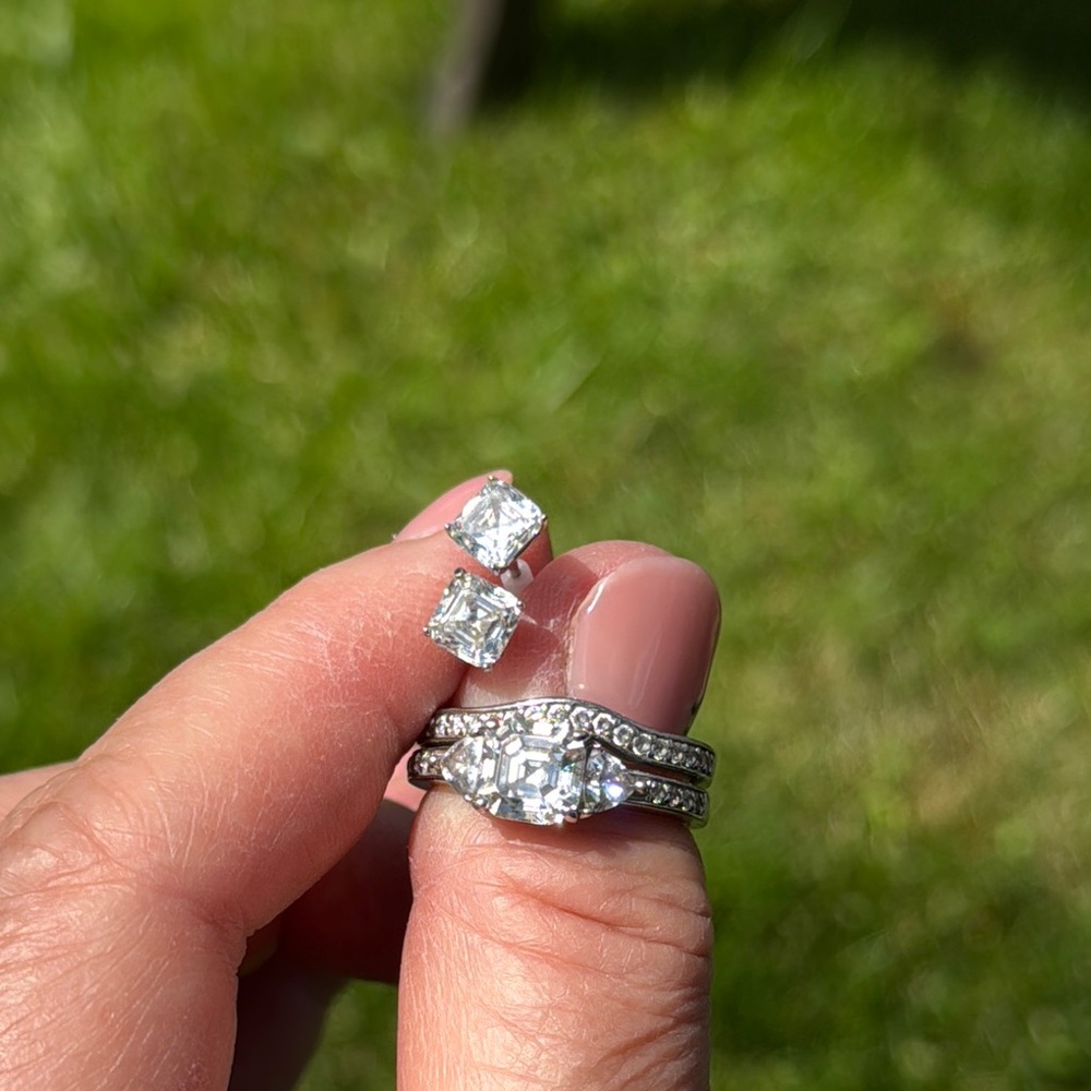 Diamonique ring set ONLY